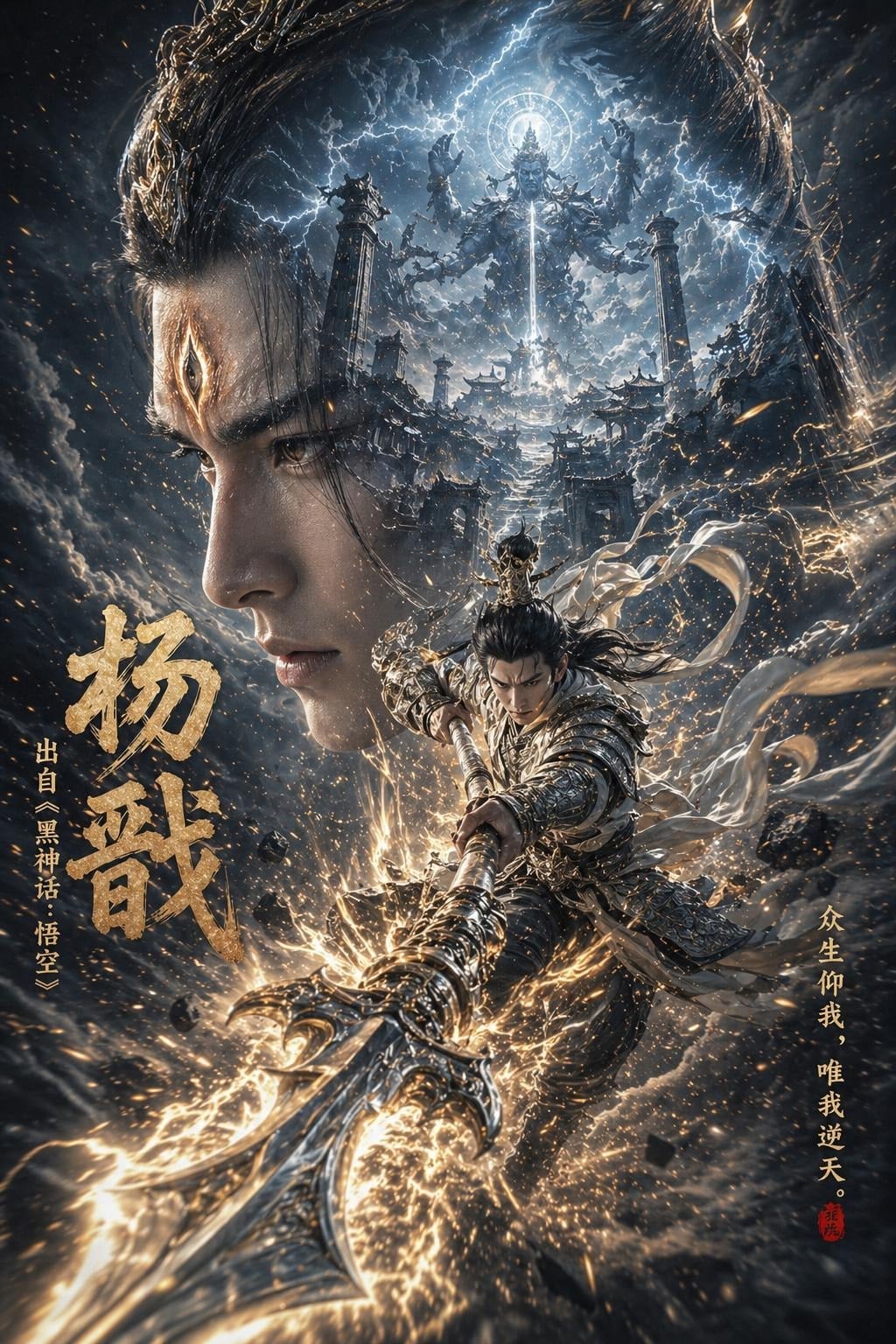 GPT Image 2 Yang Jian Fantasy Wallpaper Poster