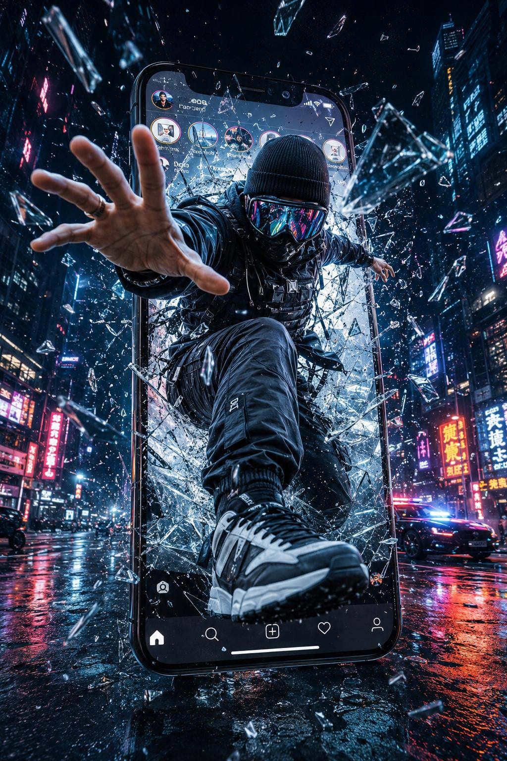 GPT Image 2 Neon AI Wallpaper Prompt — ChatGPT Phone Poster wallpaper