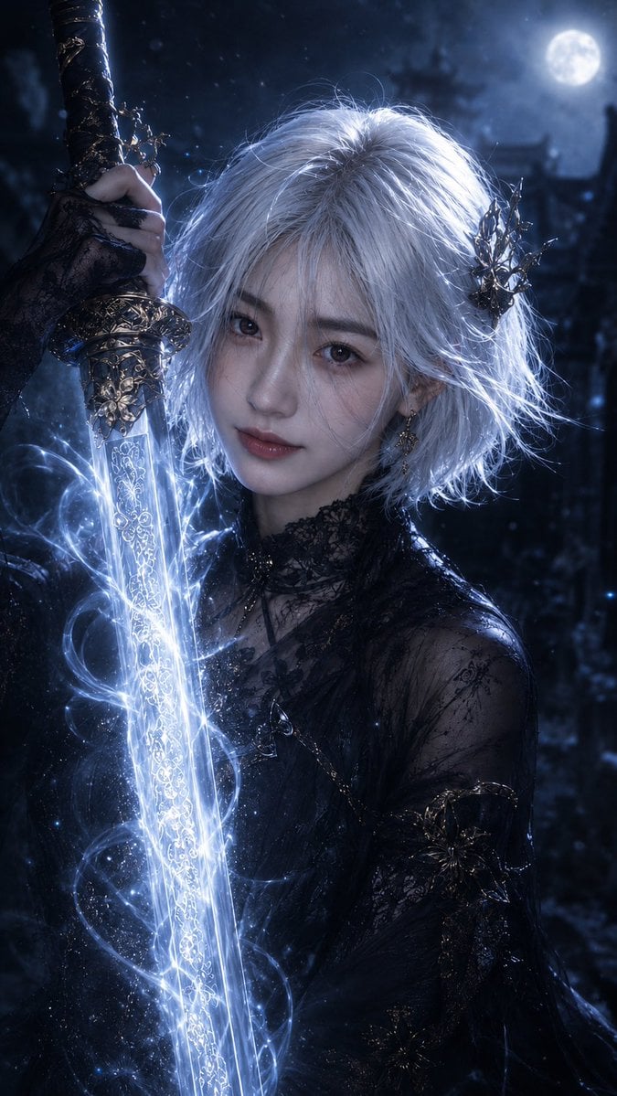 GPT Image 2 Dark Fantasy Sword Wallpaper — Kling AI Poster wallpaper