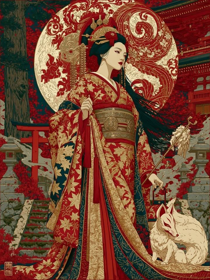 Ukiyo-e inspired digital Phone Wallpaper — GPT Image 2 wallpaper