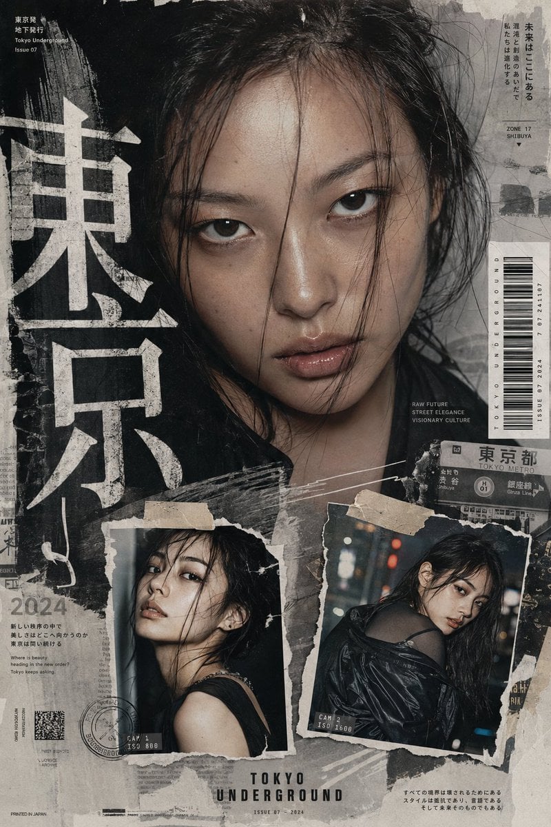 Tokyo Fashion Zine Poster Wallpaper — Avant-Garde Phone Download (4K) | AI Wallpaper wallpaper