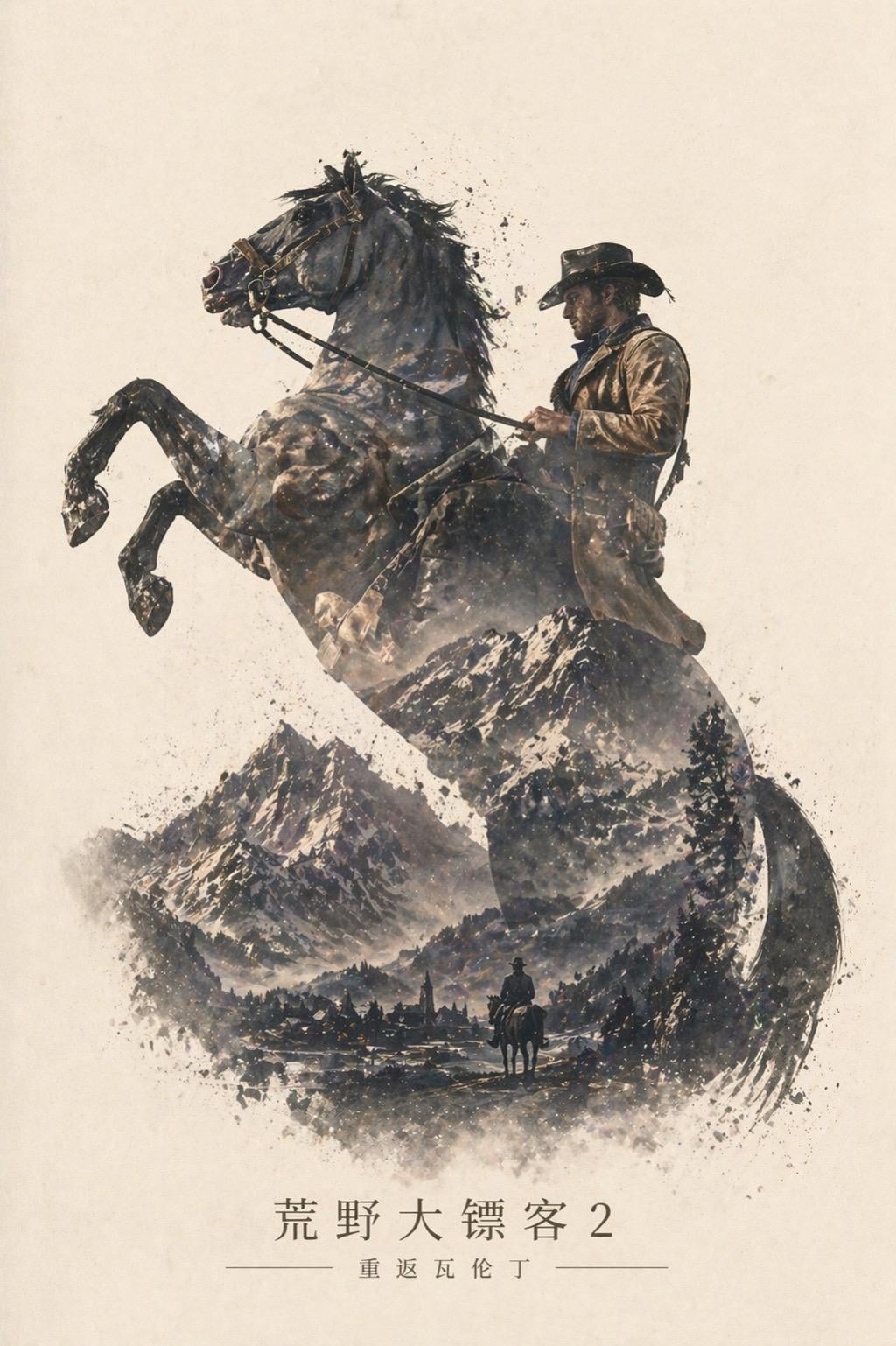 GPT Image 2 Western Game Wallpaper: Cinematic Cowboy Poster wallpaper
